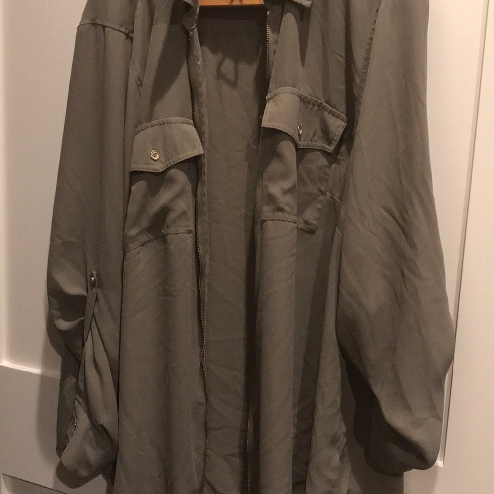 Michael Kors olive green 1x blouse